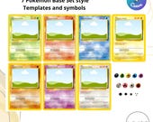Editable Pokemon Card Template Bundle | Canva Editable Card Layout + Symbol Sheet | Trading Card | Pokemon TCG Template | Instant Download