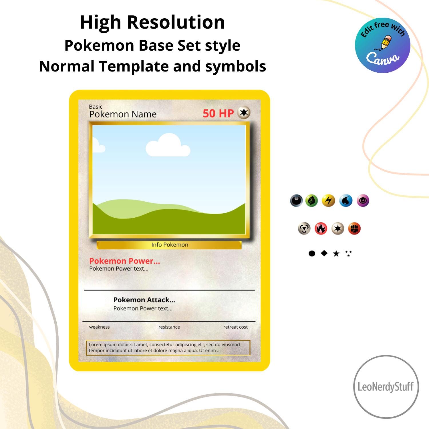 pokemon card template canva Scarlet/violet EX, Trainer, TERA Stellar