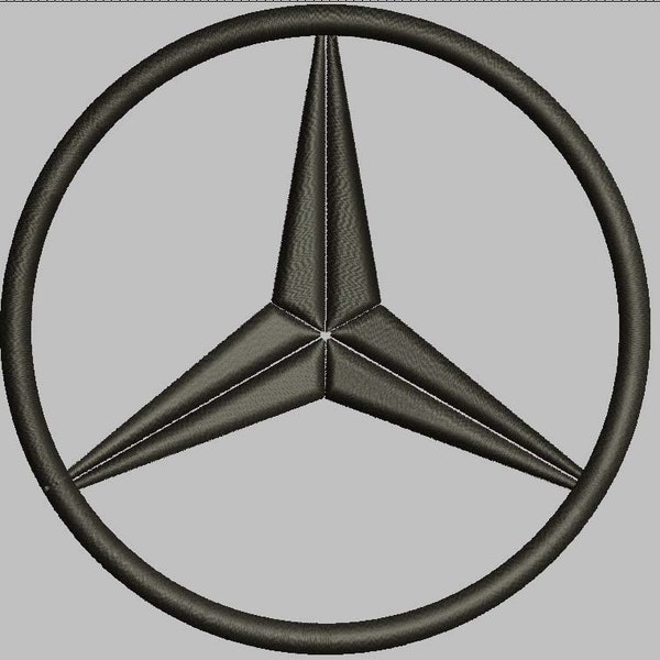 Mercedes 3D embroidery design