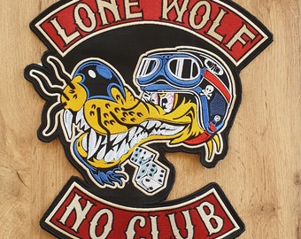 Lone Wolf embroidery patch