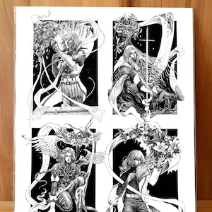 Pôster de Castlevania - Leon Belmont - Alucard - Hector - Maria Renard - Soma Cruz - Duas versões disponíveis - 11x14"