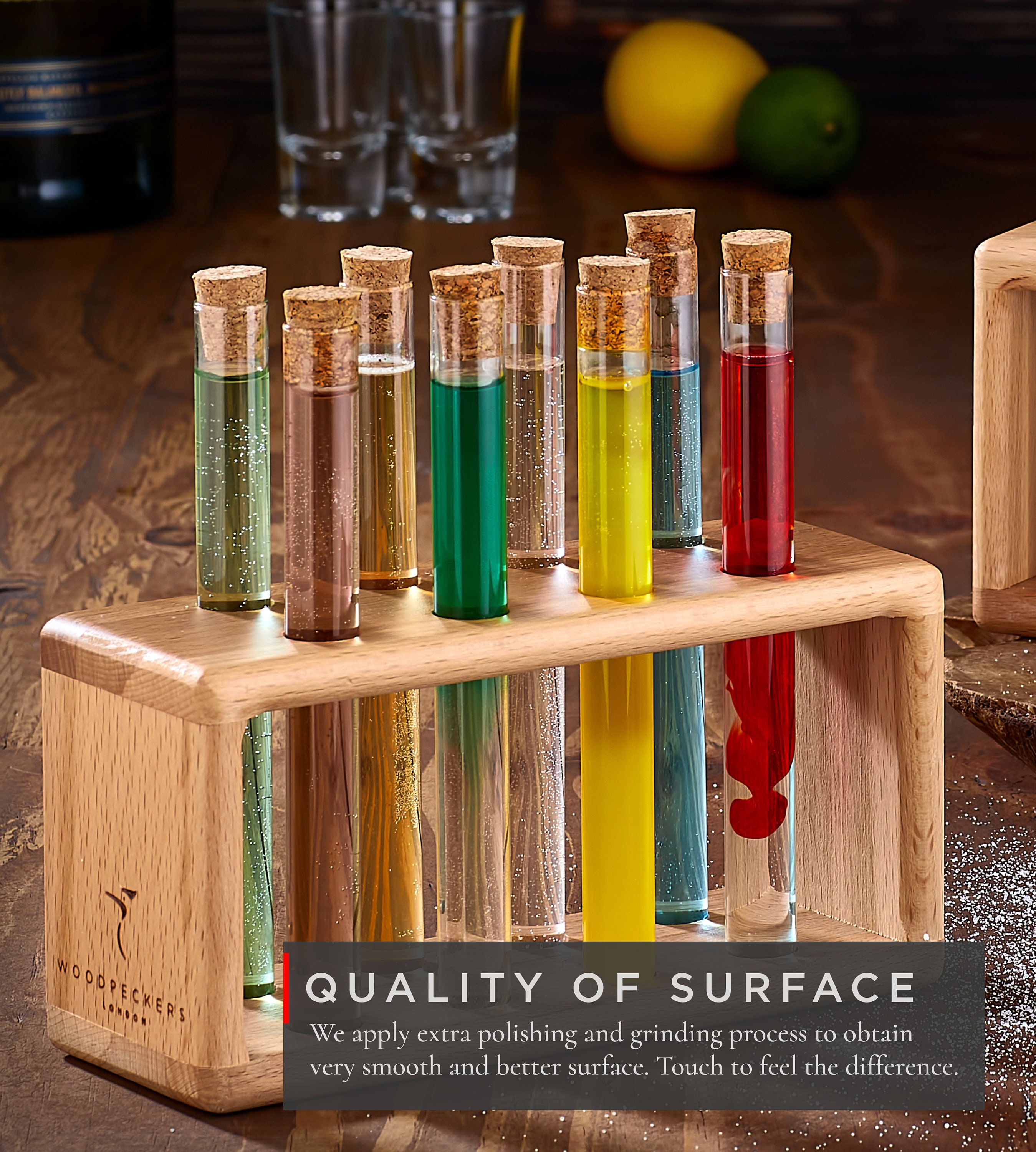 Handmade Test Tubes Spice Rack Freestanding & Tube Glass Jars Etsy UK