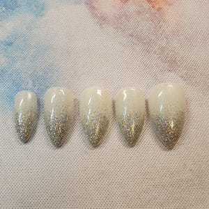 Holo Glitter Ombre Press on Nails | Reusable Press on Nails