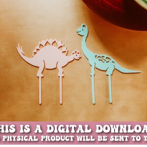 Dinosaur Houseplant Buddies SVG, Ai, EPS files - Plant Stake Svg - Jurassic Svg - Glowforge Files - Laser Cutter Files - Cut Files image 3