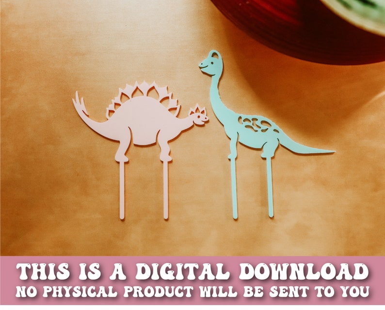 Dinosaur Houseplant Buddies SVG, Ai, EPS files - Plant Stake Svg - Jurassic Svg - Glowforge Files - Laser Cutter Files - Cut Files image 3