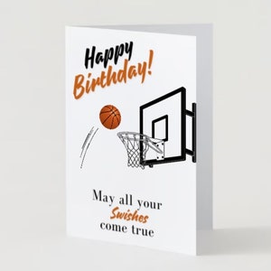 Tarjeta de cumpleaños para un amante del baloncesto