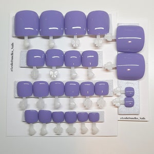 Purple Press On Toenails | Press On Toenails | Gel Press On Toenails | Toenails | Purple Toenails | Purple Press Ons