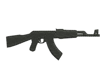 Diseño de bordado Ak-47 para el bordado a máquina.