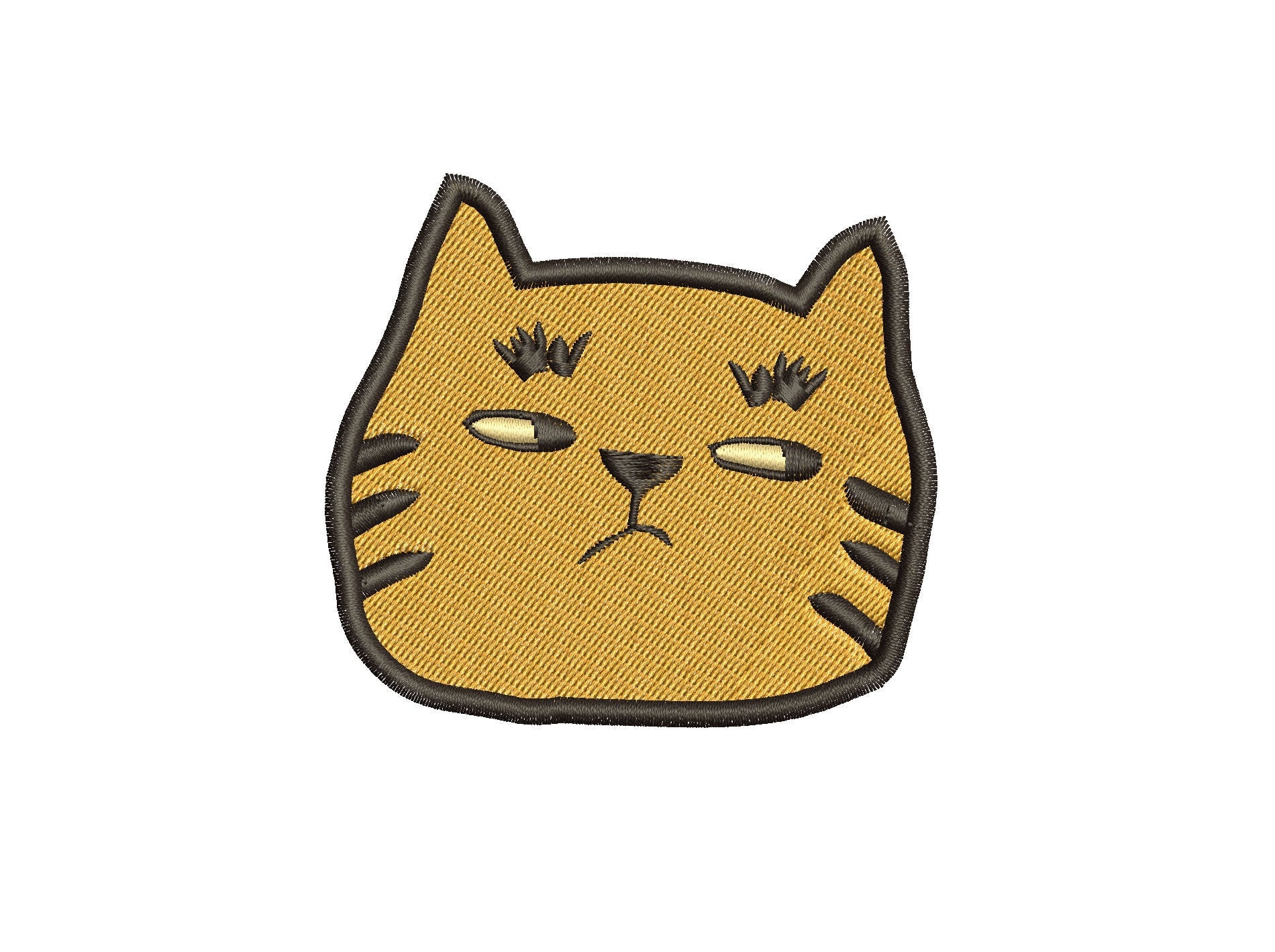 Cat Face Patch Embroidery Design for Machine Embroidery. Etsy