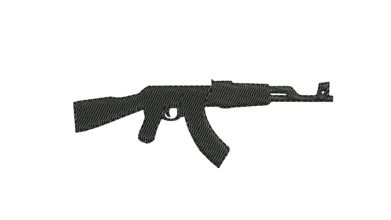 Diseño de bordado Ak-47 para el bordado a máquina. imagen 1