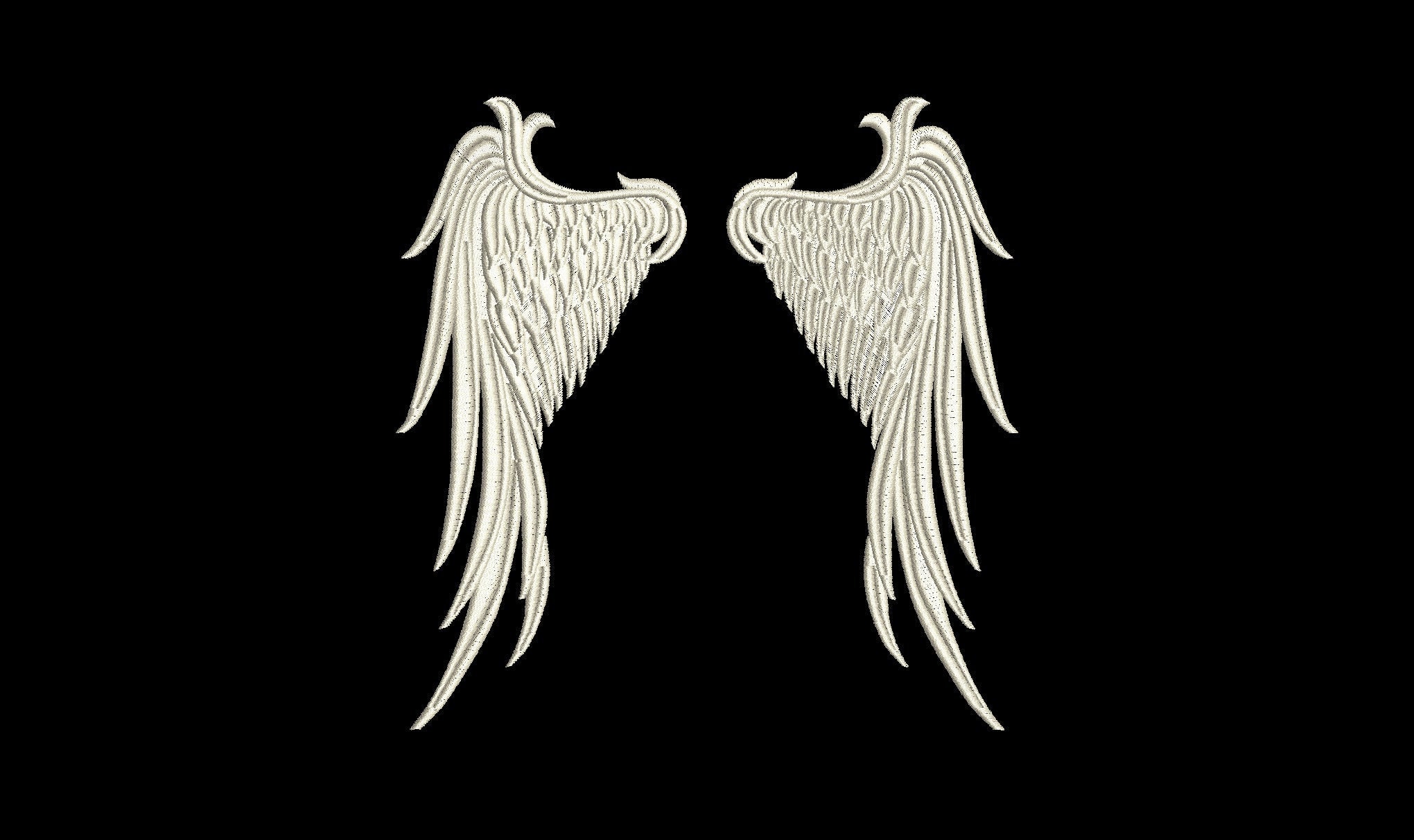 Angel wings embroidery design for machine embroidery  etsy Angel wings embroidery design for machine embroidery  etsy