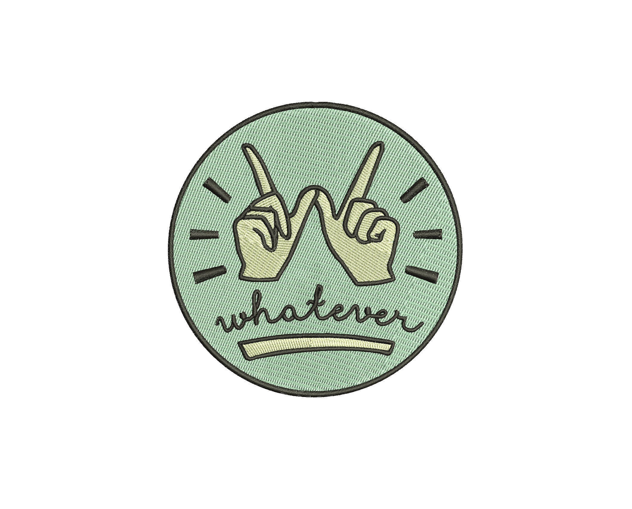 Aesthetic whatever patch embroidery design for machine Etsy
