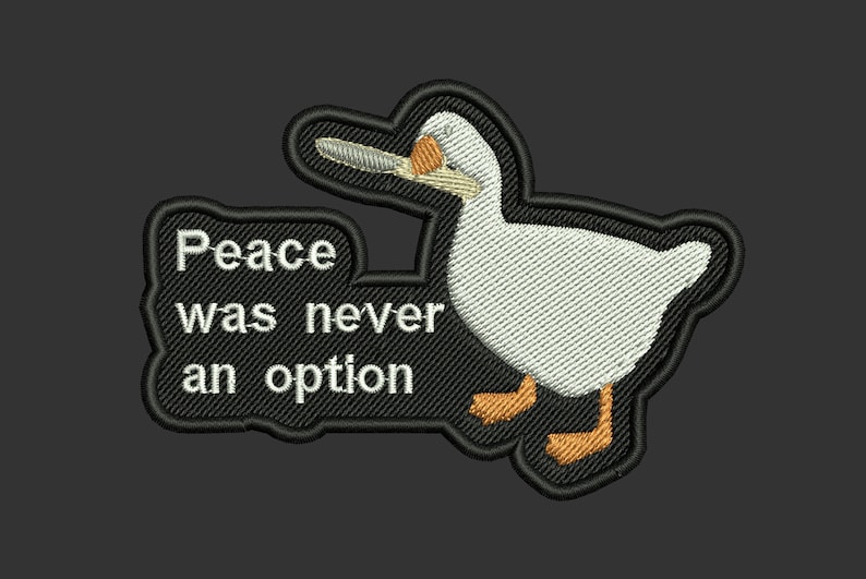 Peace Was Never An Option Goose www.etsy.com