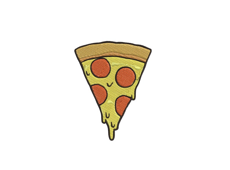 Pizza slice embroidery design for machine embroidery  etsy