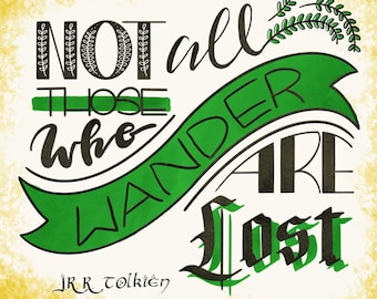 Decorative J. R. R. Tolkien Quote