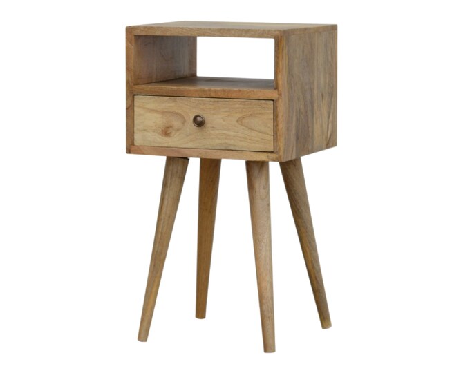 Narrow Bedside Table Handmade Nightstand Small Side Table Etsy UK