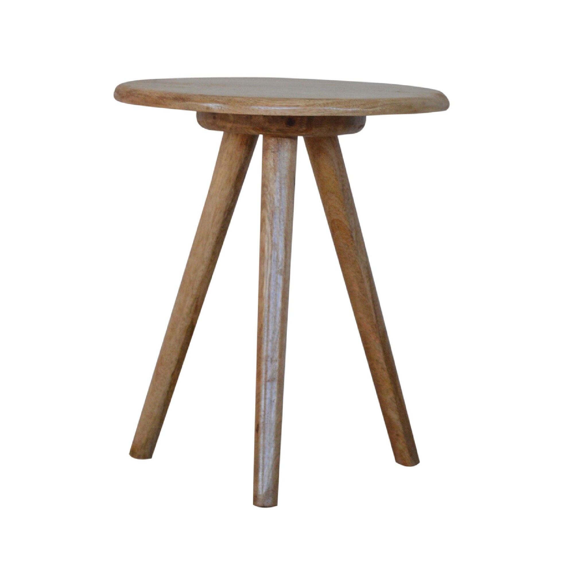 Tripod Stool Circular Stool Solid Wood End Table Stool Step Etsy