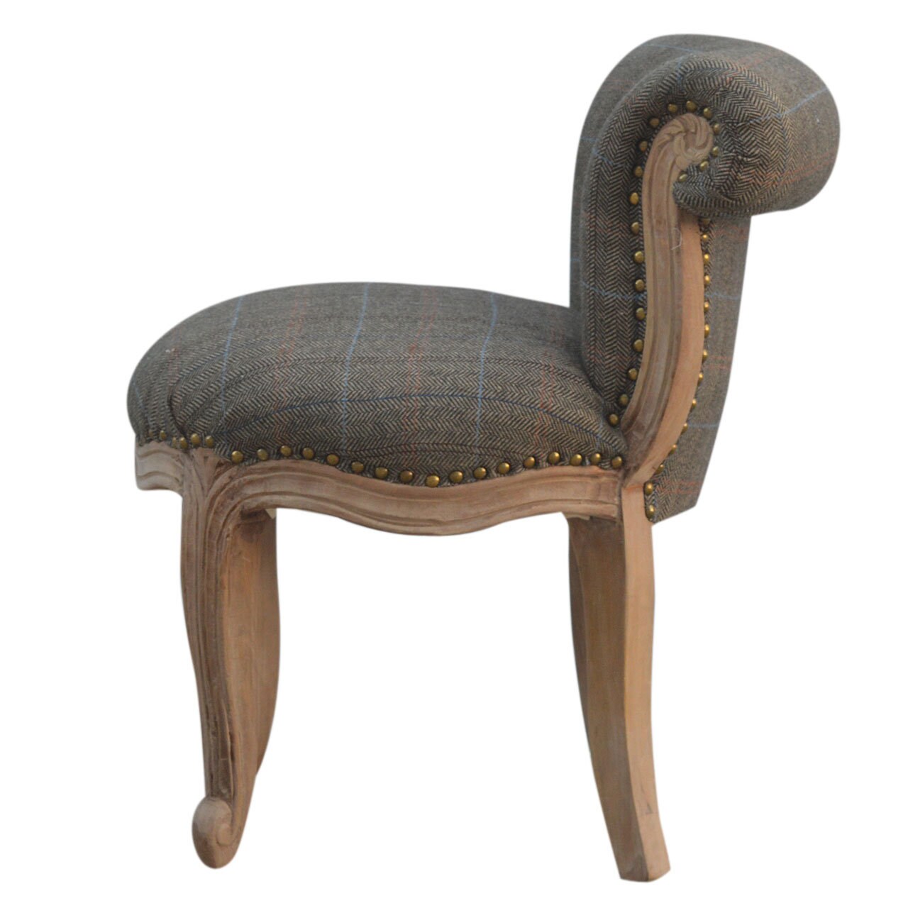 French Accent Velvet Animal Print Multi Tweed Chair Vanity Etsy