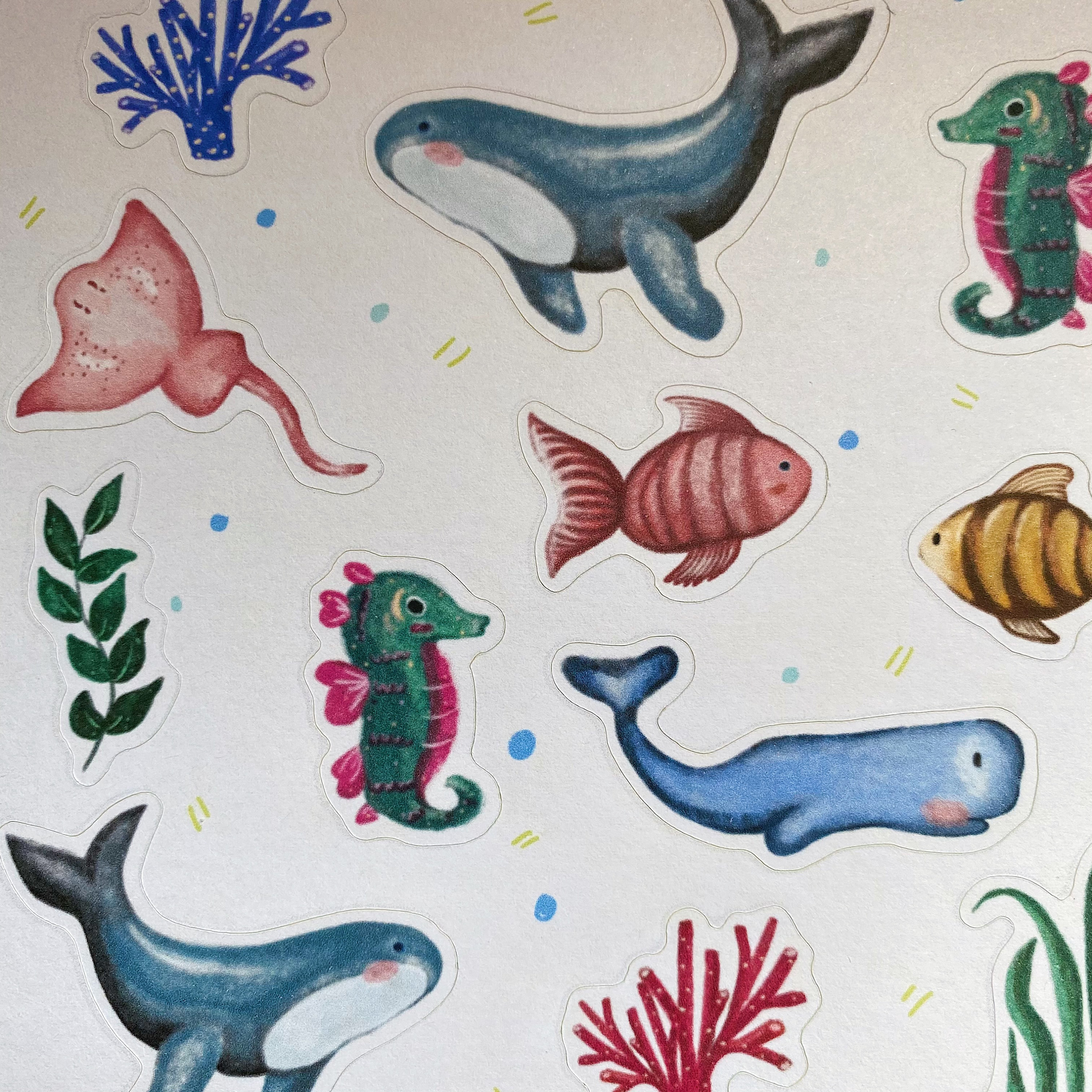 Under the Sea Theme Sticker Sheet Handmade Stickers - Etsy UK
