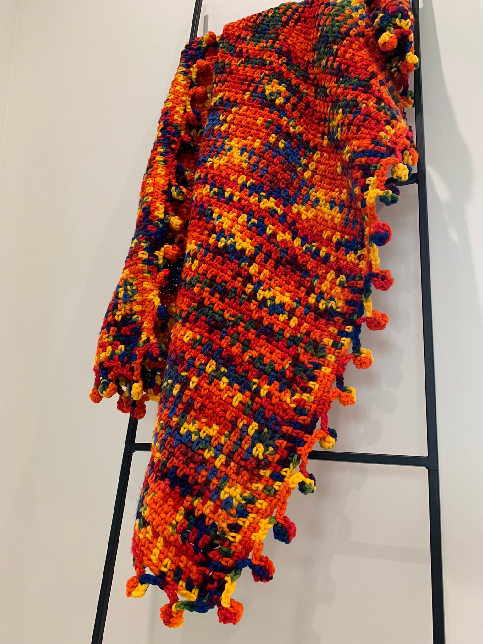 A Wonderfully Bright Delightful Afghan Crocheted From Bernats School