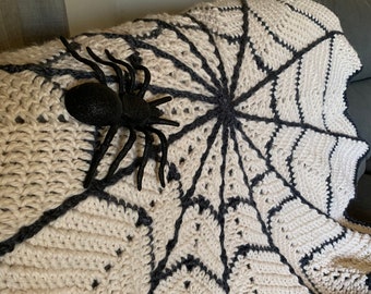 A Fun Crocheted Ripple Afghan Transformed into A. Wonderful Sider Web Design