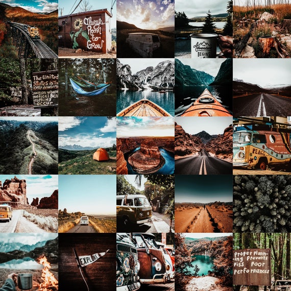 Adventure/Mountain Wall Collage 4x6 photos Etsy
