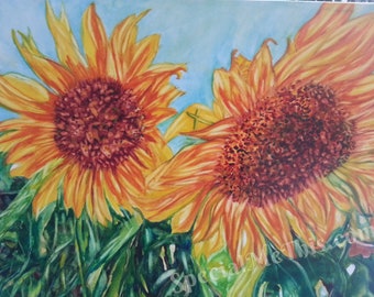 Katherine's Sunflowers ~ Original Painting