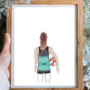 Sabrina Ionescu Women&#39;s Basketball Art Print: Athlete Gift (Digital Download)