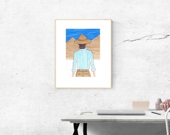 Travel Illustration Art Print | Travel Inspiration Illustration | Wanderlust Art | Pyramid Poster | Travel Lover Décor