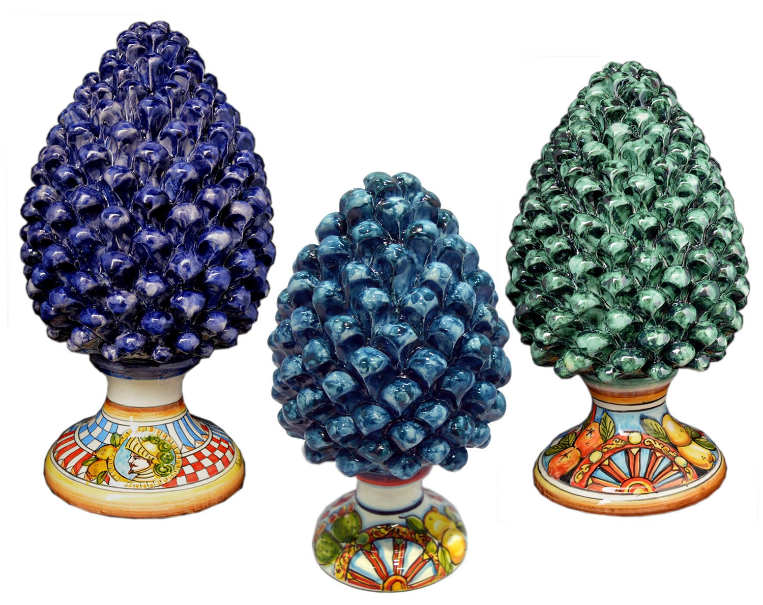 SICILIAN DECORATED BASE PINE CONE | Etsy