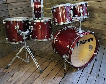 Drum Kit Acoustic 1990's Premier XPK, Red Lacquer USED! RKPRE020122