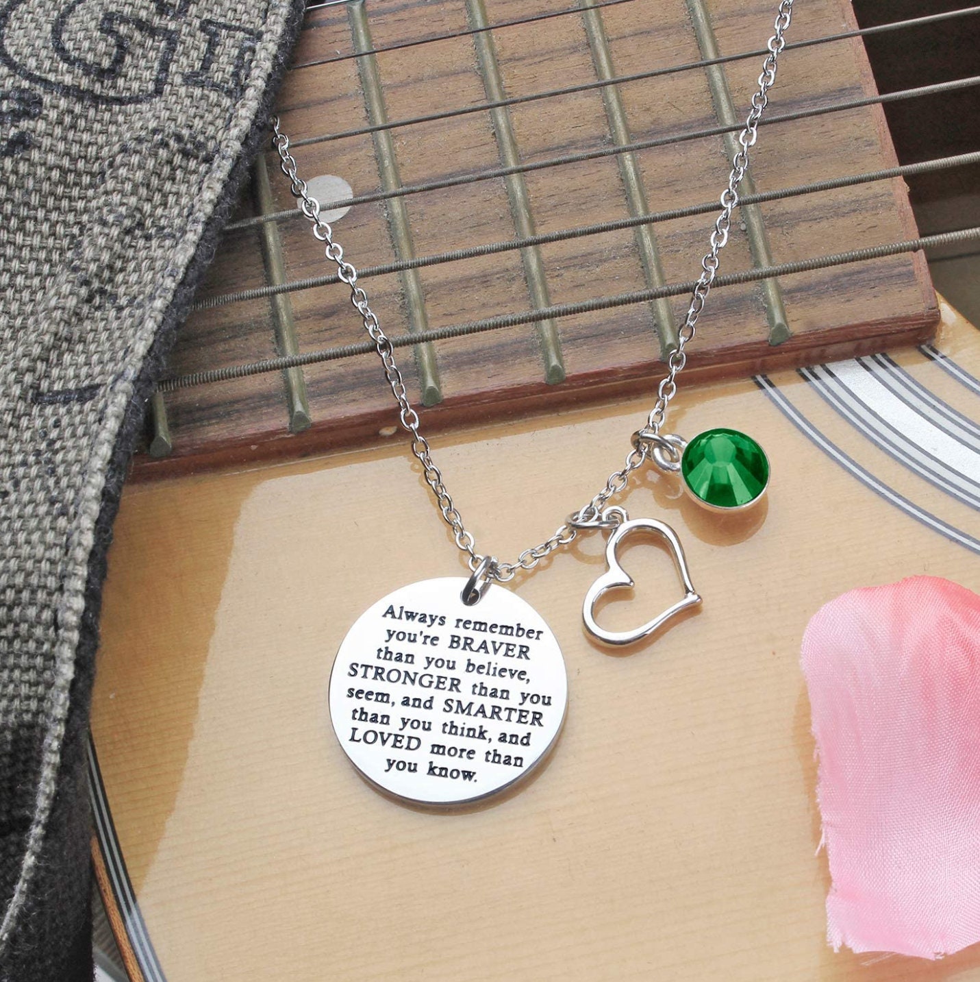 PELOVNY Always Remember You Are Braver Than You Believe Pendant Necklace For Women 925 Sterling Silver Bible Verse Jewelry Inspirational Gifts