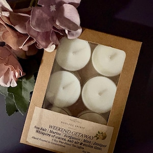 Weekend Getaway Scented Soy Wax Tea Lights, Gift Set