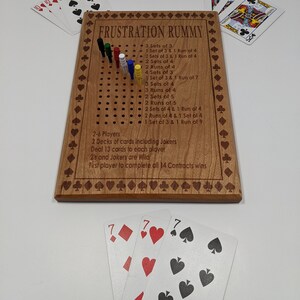 2 Frustration Rummy Games on One Board - Etsy