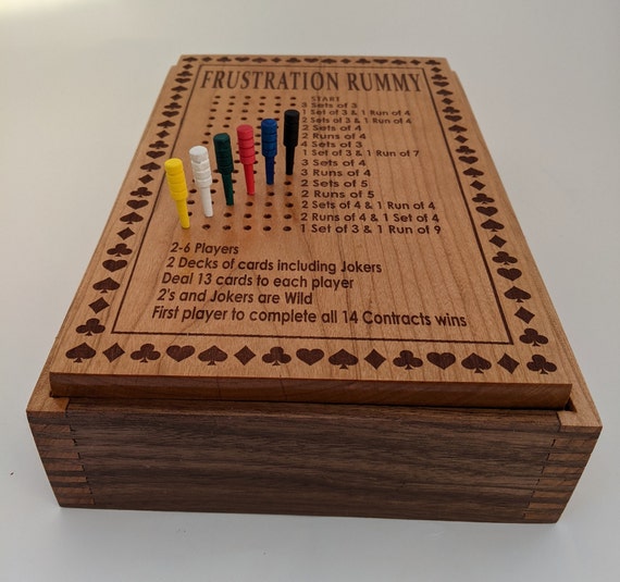 Frustration Rummy and Absolute Frustration Rummy on a Walnut - Etsy