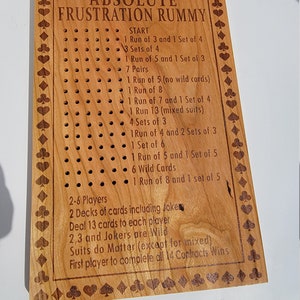 2 Frustration Rummy Games on One Board - Etsy