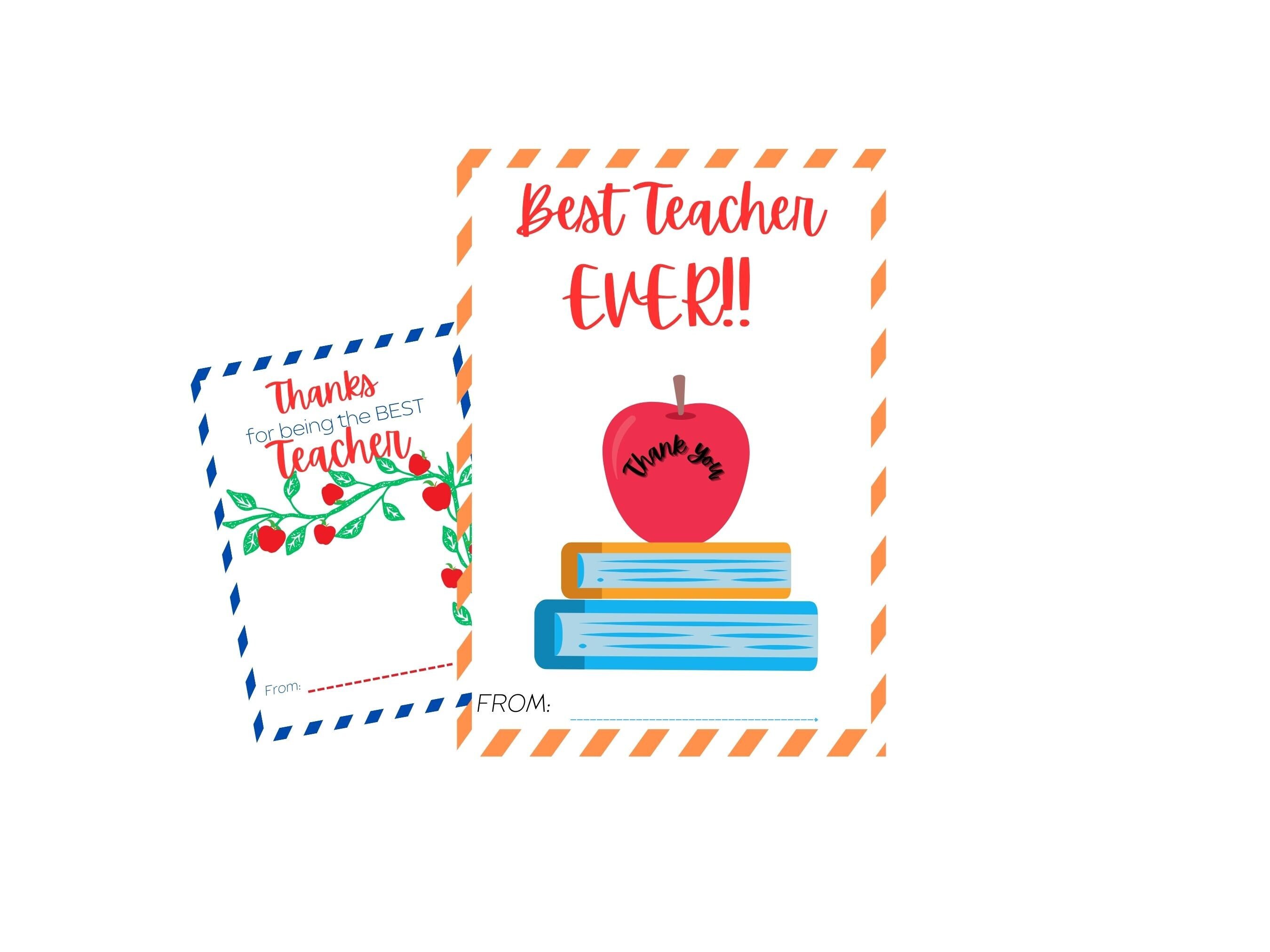 Teacher Appreciation Gift Card Holder, Printable - Etsy