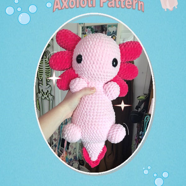 Large Crochet Axolotl Pattern