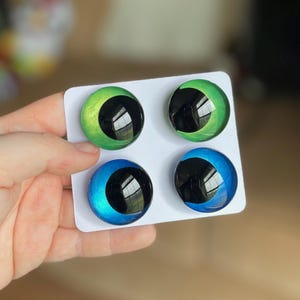 Dragon Fury safety eyes, 3D sinker eyes, For amigurumi, Backers included afbeelding 1