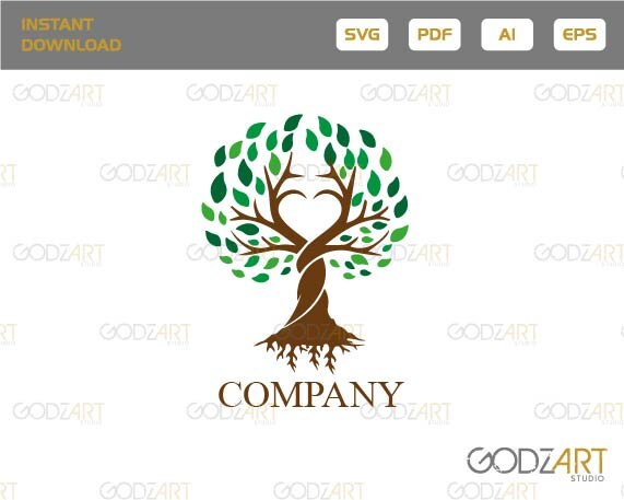 Tree Logo Template Editable Artwork Ai ,pdf, Svg,eps, - Etsy