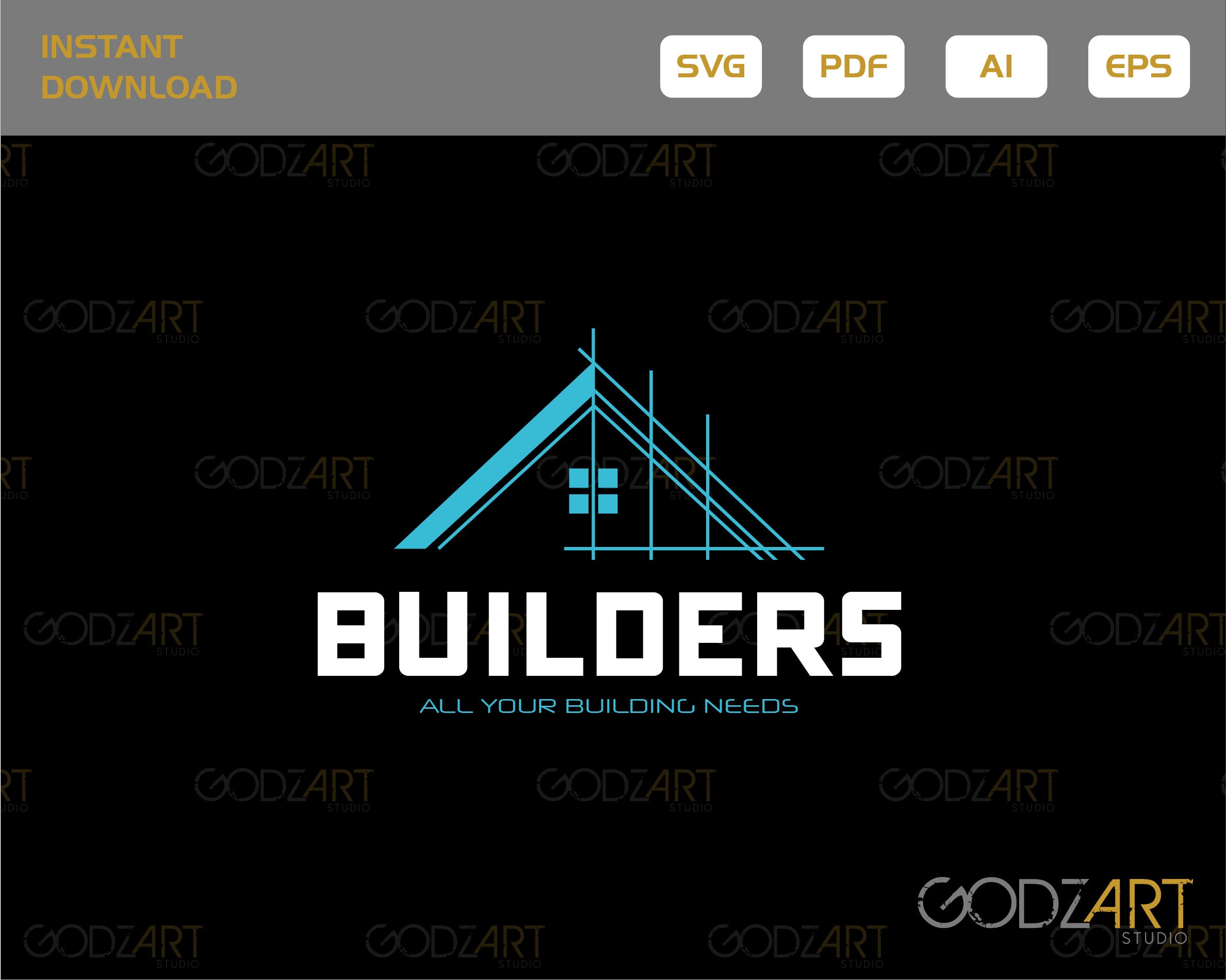 Builders Construction Logo Editable Artwork Ai Pdf Etsy España