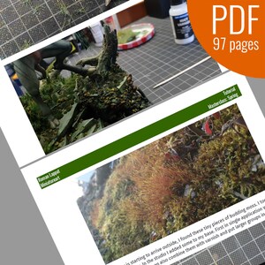 May include: A close-up of a miniature model covered in green moss and small brown mushrooms. The model is on a gridded surface. The text "Masterclass: Spring" is visible in the upper right corner of the image.