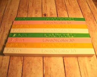 Thickness Gauges (Inches) for Rolling Clay/Fondant/Soap Dough