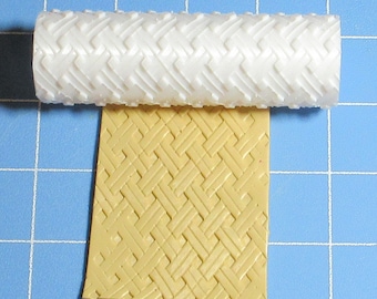 Texture Roller - Basket Weave - 4, 6 or 8 inch, 1 inch diameter