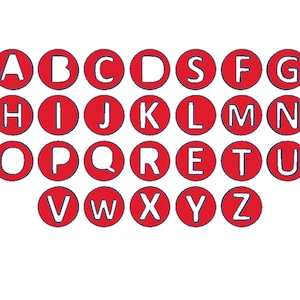 Set #14 Alphabet - 26 Extruder Discs