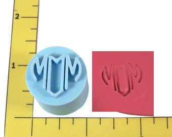 Heart Shaped "MOM" - Cookie/Fondant/Clay Stamp