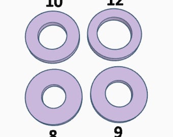 Set #37 - 4 Extruder Discs - 8, 9, 10s & 12mm Circles