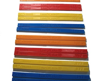 Thickness Gauges (Metric) for Rolling Clay/Fondant/Soap Dough