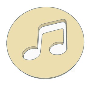 57mm Music Note Extruder Disc