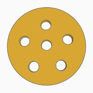 Extruder Disc - 6 holes @ 7mm each